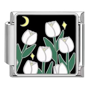 шарм "білі тюльпани"