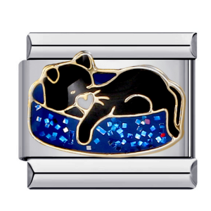 шарм “чорний котик спить”