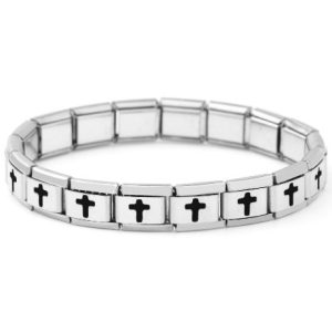 Італійський браслет з чорними хрестами