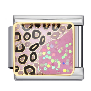 Шарм “леопард + рожевий”