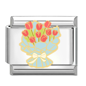 Шарм “букет рожевих тюльпанів”