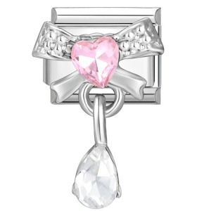 Шарм “бантик 3д з серцем”